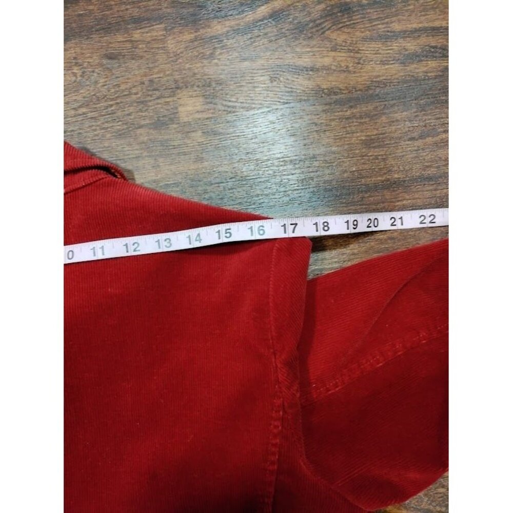 Talbots Long Sleeve Collar Button Front Corduroy Jacket Red Women's Size 16P - Picture 10 of 10